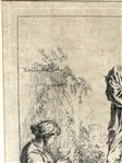 Francois Boucher (1703-1770) Etching Pastoral Figures