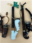 (6) Black Forest Figural and Porcelain Pipes