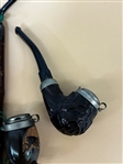 (6) Black Forest Figural and Porcelain Pipes