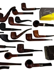 (29) Smoking Pipes and 3 Empty Boxes; Hallmark Sterling Neck, GBD, Kay Woodie, Stanwell, Many Others