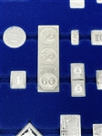 The 100 Greatest Stamps of the World Sterling Silver Miniature Collection With Booklets and COA.