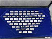 Gemstones of the World (63) Sterling Silver Ingots With Inlay Gemstones, COA and Booklets