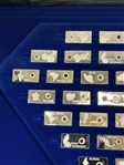 Gemstones of the World (63) Sterling Silver Ingots With Inlay Gemstones, COA and Booklets