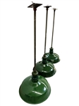 (3) Vintage Green Enamel Westinghouse Pendants and Sconces