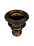 Haeger Floral Bronzed Handled Urn Vase