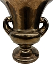 Haeger Floral Bronzed Handled Urn Vase