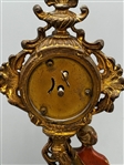 Art Nouveau Bronze Figural Cold Painted Table Clock