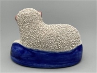 Staffordshire English Sheep Porcelain Inkwell