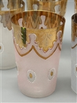 (6) Bohemian Gilt Glass Liqueur Glasses