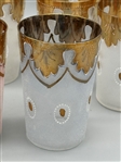(6) Bohemian Gilt Glass Liqueur Glasses