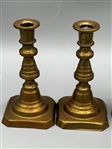 (8) Group of Brass Miniature Candlesticks
