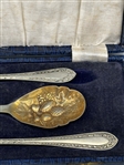 Silva Potters Sheffield (3) Piece Silver Plate Fruit/Cheese Flatware Group OB