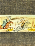 Hand Painted Persian Camel Bone Hunting Scene Framed