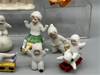 (12) Antique German Snowbabies Figurines