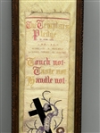 Templars Pledge Silk Bookmark Framed