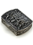 Spanish .915 Silver Repousse Pill/Snuff Box 