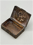 .800 Silver Repousse St. George Slaying the Dragon Snuff Box