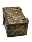 Bronze Repousse Stamp Box Featuring St. George and the Dragon