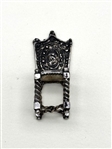 .930 Silver Figural Carriage Salt Cellar, With Miniature Silver Chair