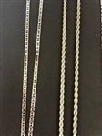 (4) Sterling Silver Men's Necklaces