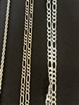 (4) Sterling Silver Men's Necklaces
