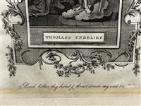 Engraving Thomas Unbelief Engraved For Ostervald's Bible Printed M. Brown 18th Century