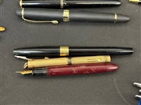 Group of Pens and Pencils, Fountain Pens (3) 14k Gold Nibs