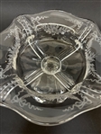 Steuben Glass Etched Open Compote