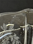 Steuben Glass Etched Open Compote