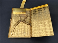 Gold Tone Evening Bag, Compact, Carrying Case