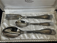 Guy Degrenne Child's Stainless Set, Silverplated Hallmarked Luncheon Set
