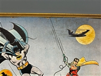 Batman and Robin Lithograph Davco Pilgrim Wood Products 1966