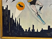 Batman and Robin Lithograph Davco Pilgrim Wood Products 1966