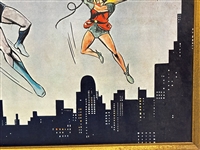 Batman and Robin Lithograph Davco Pilgrim Wood Products 1966