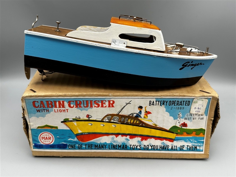 Linemar Cabin Cruiser With Light Battery Operated New in Box