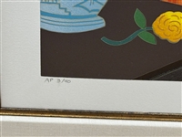 Thomas McKnight Artist Proof Serigraph Christmas in Connecticut Matted and Framed
