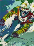 Leroy Nieman Print Downhill Skier 1980