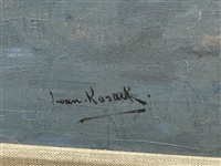 Troika Oil Painting Winter Scene Signed Ivan Kosack