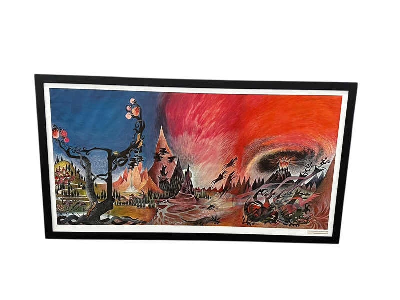 Barbara Remington "Wilderness" Lord of the Rings Poster of Middle Earth RARE 