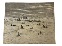 (2) Original Pen and Ink Drawings George Ahgupuk (Alaska 1911-2001) 