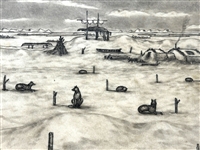 (2) Original Pen and Ink Drawings George Ahgupuk (Alaska 1911-2001) 