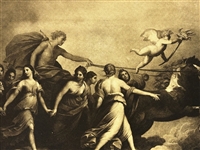 L'Aurora Guido Reni Early Lithograph Printed Johnson Gordon