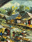 Kitilerk Muhummad Thailand Oil on Canvas By The Canal
