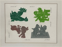 Jean Sariano Intaglio Etching "In Four Hours"