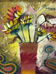 Oil on Board Still Life Flowers by Natalya R.