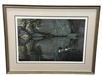 Robert Bateman S/N Lithograph "Northern Reflections Loons"