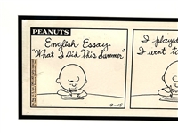 Charles Schulz (1922-2000) Original Peanuts Comic Strip 9-15-1965