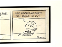 Charles Schulz (1922-2000) Original Peanuts Comic Strip 9-15-1965