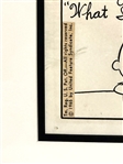 Charles Schulz (1922-2000) Original Peanuts Comic Strip 9-15-1965