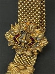 Victorian Gold Filled Slide Bracelet With Stones and Seed Pearls